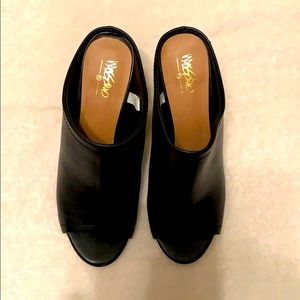 Mossimo Black open toe dress shoes women’s size 7